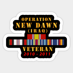 Operation New Dawn Service Ribbon Bar w GWT - Iraq (2010 - 2011) X 300 Sticker